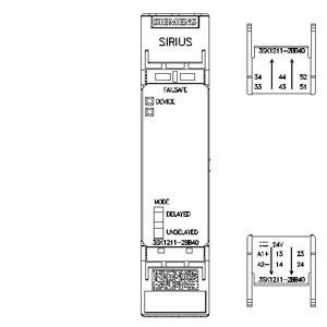 PLC 3SK1211-2BB40 Relé de seguridad 3SK1 4RO Extensión de salida Terminal cargado por resorte DC 24V