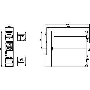 3SK2 22 Unidad básica de relais de seguridad de ancho de 5 mm con interfaz PROFINET y terminal de tornillo
