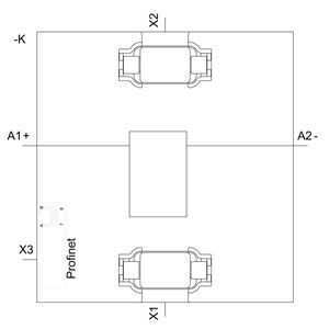 3SK2 22 Unidad básica de relais de seguridad de ancho de 5 mm con interfaz PROFINET y terminal de tornillo