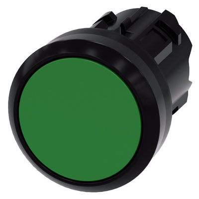 Pulsador verde SIRIUS ACT Pulsador de plástico sin iluminación Pulsador plano PLC 3SU1000-0AA40-0AA0