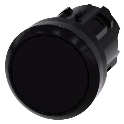 Botón plano de plástico negro 3SU1000-0AB10-0AA0 SIRIUS ACT Botón con luz apagada