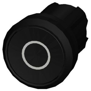 3SU1000-0AB10-0AD0 SIRIUS ACT Botón con botón plano en plástico negro sin iluminación