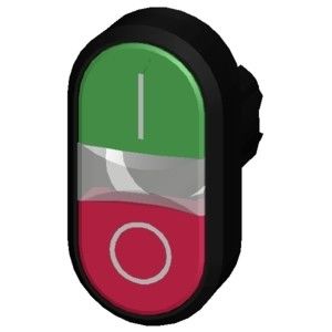3SU1000-3AB42-0AK0 SIRIUS ACT Botón doble de plástico sin iluminación Flujo instantáneo Verde/rojo