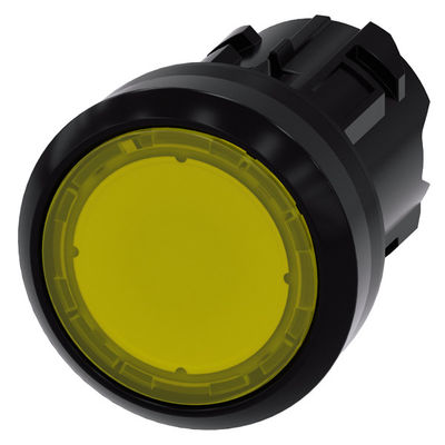 3SU1001-0AB30-0AA0 SIRIUS ACT Botón en plástico amarillo con botón plano encendido