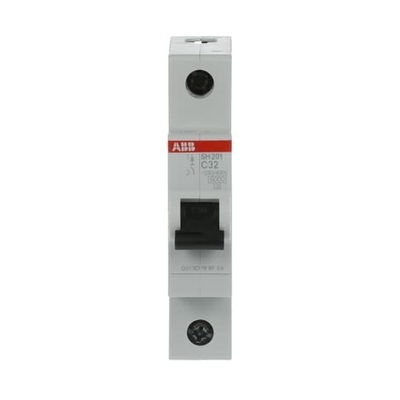 32A MCB SH201-C32 Interruptor de circuito en miniatura 1P C para operaciones suaves y eléctricas