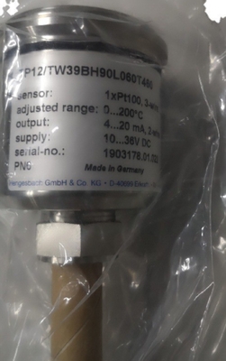 TP12/TW39BH90L060T460 Hengesbach Termómetro de resistencia de tornillo opciones personalizables