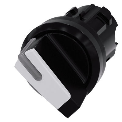 PLC 3SU1002-2BF60-0AA0 Plastico de manija corta 2 posiciones mantenido con el selector blanco SIRIUS ACT