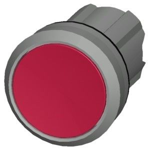 PLC 3SU1050-0AB20-0AA0 Botón plano de metal brillante sin luz Rojo Botón de activación SIRIUS