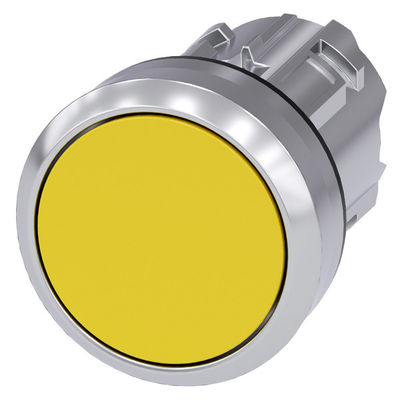 PLC 3SU1050-0AB30-0AA0 Botón plano y brillante sin iluminación de metal Amarillo Botón de activación SIRIUS ACT