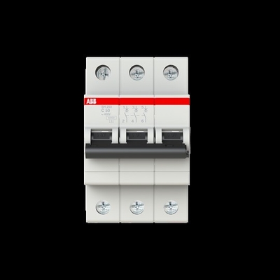 Número de polo 3 3P MCB SH203-C50 Interruptor de circuito en miniatura Corriente nominal 50A 50A