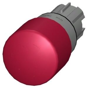 PLC 3SU1050-1GB20-0AA0 Metal Brillante Sin iluminación parada de emergencia empuje acción del gatillo para la seguridad
