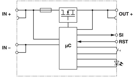1 Polo 1135753 PTCB E1 24DC/1-4A SI-R Disyuntor de circuito de equipos electrónicos con 24V DC