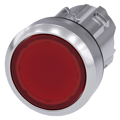 Botón plano de luz brillante de metal rojo 3SU1051-0AB20-0AA0 para el botón SIRIUS ACT