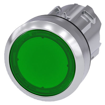 3SU1051-0AB40-0AA0 Botón plano de luz brillante de metal verde Botón de activación SIRIUS ACT