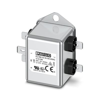 1334398 FIL-WM-1S-1N-10A-250V AC 50/60 Hz Filtro EMC para supresión de ruido eléctrico