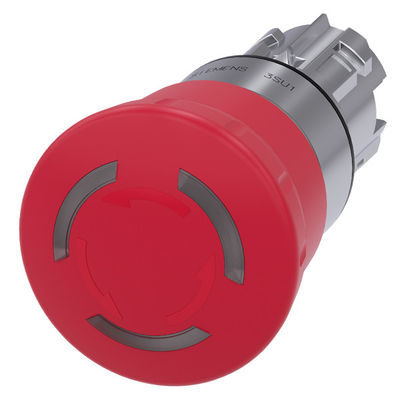 3SU1051-1HB20-0AA0 Empuje de parada de emergencia de metal con iluminación brillante para el funcionamiento seguro de la máquina