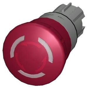 3SU1051-1HB20-0AA0 Empuje de parada de emergencia de metal con iluminación brillante para el funcionamiento seguro de la máquina