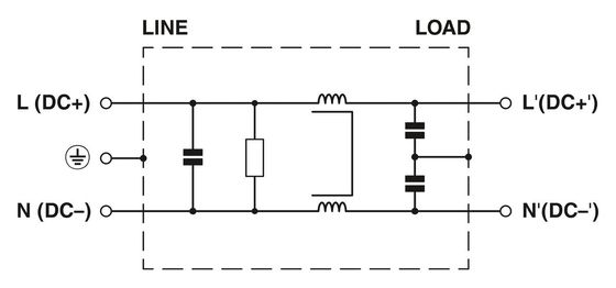 230 AC filtro EMC FIL-WM-1S-1N-6A-50 Hz 60 Hz tensión nominal AC frecuencia nominal del centro