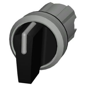 3SU1052-2BM10-0AA0 SIRIUS ACT Selector Conmutador de metal Brillante mango corto 3 posiciones Negro