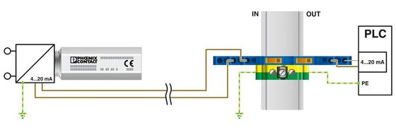 Protector contra sobretensiones de 24 V de corriente continua con 2 polos