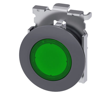 PLC 3SU1061-0JB20-0AA0 de montaje en receso Verde SIRIUS ACT Pushbutton Metal Matt Iluminado