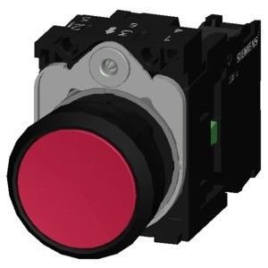3SU1100-0AB20-1BA0 Botón plano de plástico no iluminado Botón de terminal de tornillo rojo momentáneo