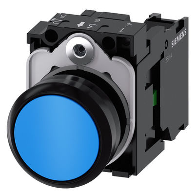PLC 3SU1100-0AB50-1BA0 Botón de empuje momentáneo azul plano sin iluminación con terminal de tornillo