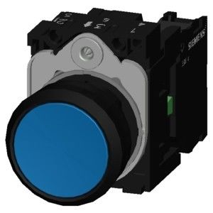 PLC 3SU1100-0AB50-1BA0 Botón de empuje momentáneo azul plano sin iluminación con terminal de tornillo
