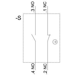 Interruptor selector de manija corta de plástico 3SU1100-2BF60-1MA0 para 2 posiciones en SIRIUS ACT