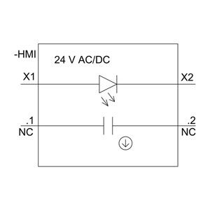 PLC 3SU1102-0AB20-1CA0 SIRIUS ACT Pushbutton Terminal de tornillo instantáneo de plástico con luz roja