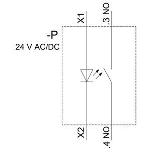 Botón plano de plástico verde iluminado 3SU1102-0AB40-1BA0 Botón de presión de unidad completa