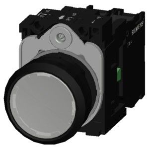 PLC 3SU1102-0AB60-1BA0 SIRIUS ACT unidad completa botón 1NO terminal de tornillo blanco