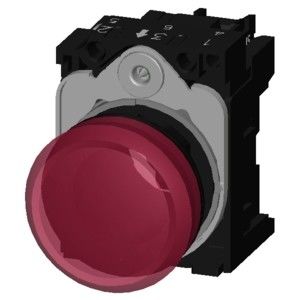 Luz piloto de plástico de 24 V CA/CC para SIRIUS ACT Unidad completa Lente lisa y lente de descarga