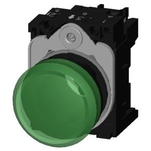 PLC 3SU1102-6AA40-1AA0 SIRIUS ACT Unidad completa de luz piloto 24V AC/DC de plástico iluminado con lente lisa