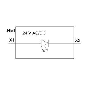 PLC 3SU1102-6AA40-1AA0 SIRIUS ACT Unidad completa de luz piloto 24V AC/DC de plástico iluminado con lente lisa