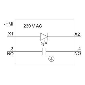 PLC 3SU1106-0AB40-1BA0 SIRIUS ACT Unidad completa Botón de presión Plástico iluminado plano Momentario