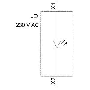 230V AC de plástico amarillo SIRIUS ACT piloto de luz con lente lisa 3SU1106-6AA30-1AA0