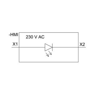 230V AC de plástico amarillo SIRIUS ACT piloto de luz con lente lisa 3SU1106-6AA30-1AA0