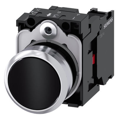 3SU1150-0AB10-1CA0 SIRIUS ACT Unidad completa Negro Metal Brillante Botón plano Momentario
