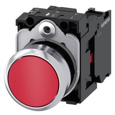 Botón plano y brillante de metal PLC 3SU1150-0AB20-1CA0 Botón momentáneo SIRIUS ACT Completado