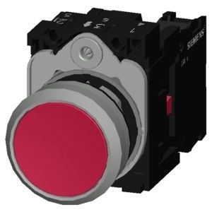 Botón plano y brillante de metal PLC 3SU1150-0AB20-1CA0 Botón momentáneo SIRIUS ACT Completado