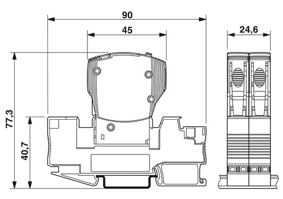 Dispositivo térmico magnético de 80 V CC 10 polos TM2 3A SFB P Dispositivo térmico magnético