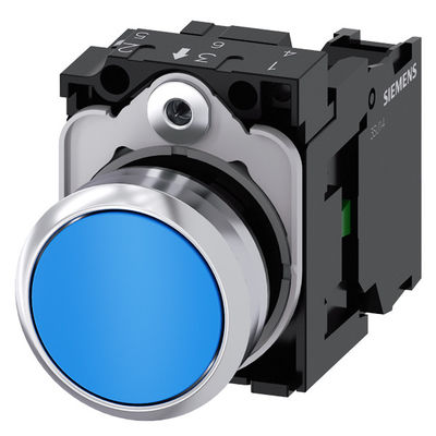 Botón plano brillante de metal sin iluminación 3SU1150-0AB50-1BA0 Botón de empuje momentáneo Unidad completa
