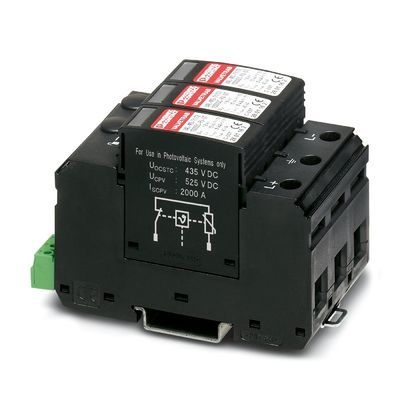 2801161 VAL-MS-T1/T2 1000DC-PV/2 V-FM Clase 1/2 Protector contra rayos y sobretensiones para 3 polos