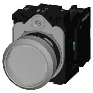 3SU1150-0AB70-1BA0 SIRIUS ACT Unidad completa de metal Brillante sin luz Botón instantáneo plano