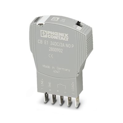 Tensión nominal de 24 V de corriente continua 2800902 CB E1 24DC/2A NO P Disyuntor de circuito de equipos electrónicos