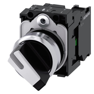 2 posiciones de metal brillante sin iluminación Selector interruptor para SIRIUS ACT 3SU1150-2BF60-1BA0