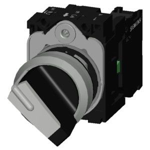 2 posiciones de metal brillante sin iluminación Selector interruptor para SIRIUS ACT 3SU1150-2BF60-1BA0