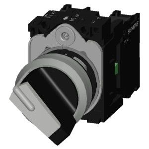 2 posiciones SIRIUS ACT Selector de unidad completo Conmutador de manija corta Metal Brillante Sin iluminación