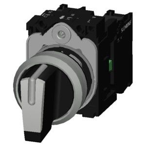 Interruptor de selector brillante metálico de manija corta de posición 3 para la unidad completa SIRIUS ACT